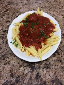 Italian pasta with marinara sauce